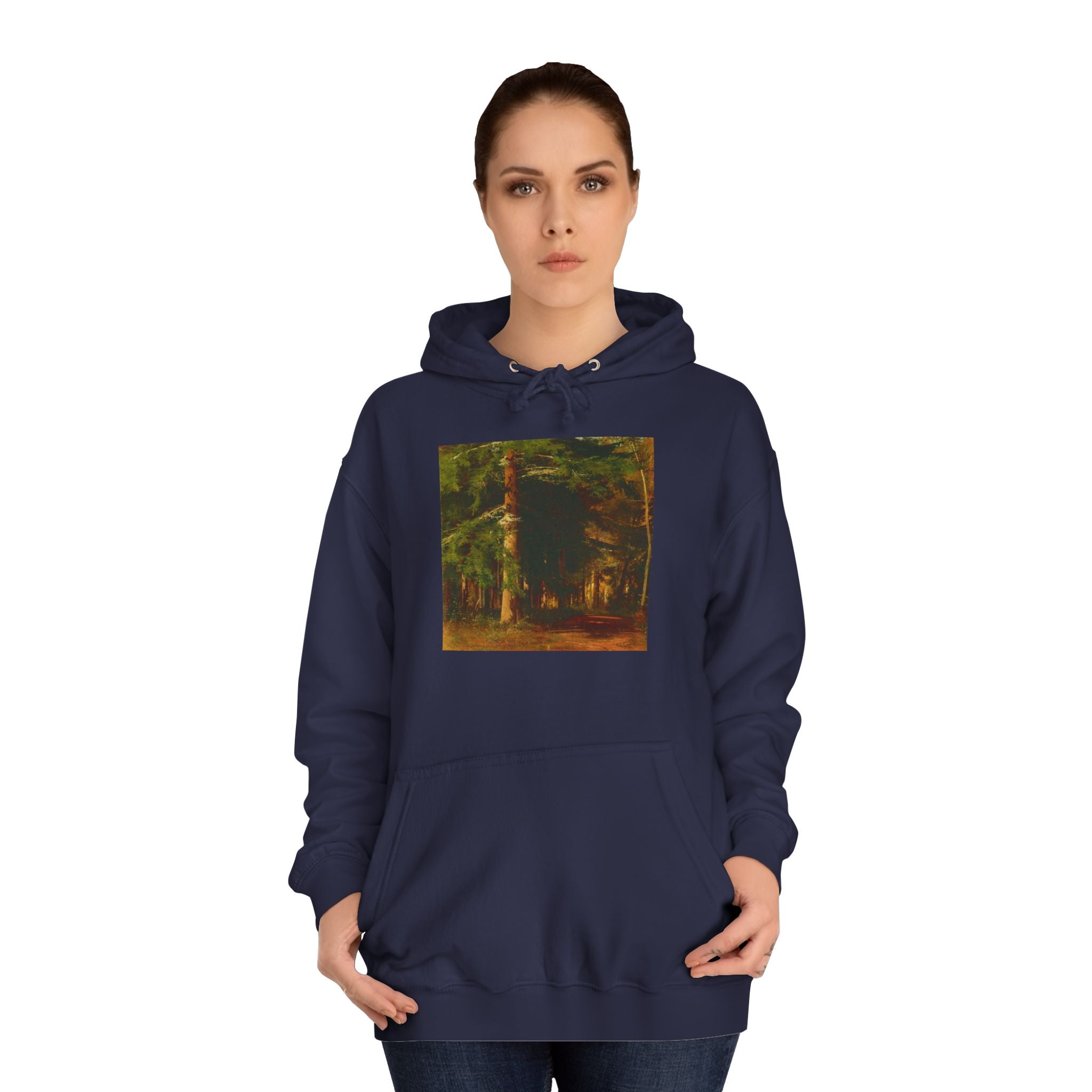 Forest Painting Hoodie | Vintage Woodland Trees Sweatshirt