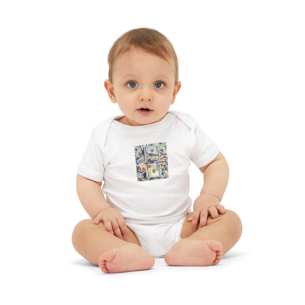 Money Infant Jersey One Piece | Modern Art Baby Bodysuit