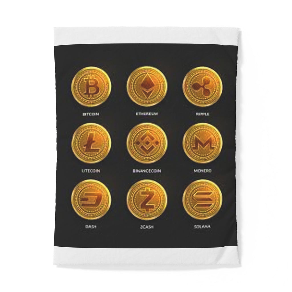 Cryptocurrency Coins Duvet Cover | Bitcoin Ethereum Ripple Litecoin Monero