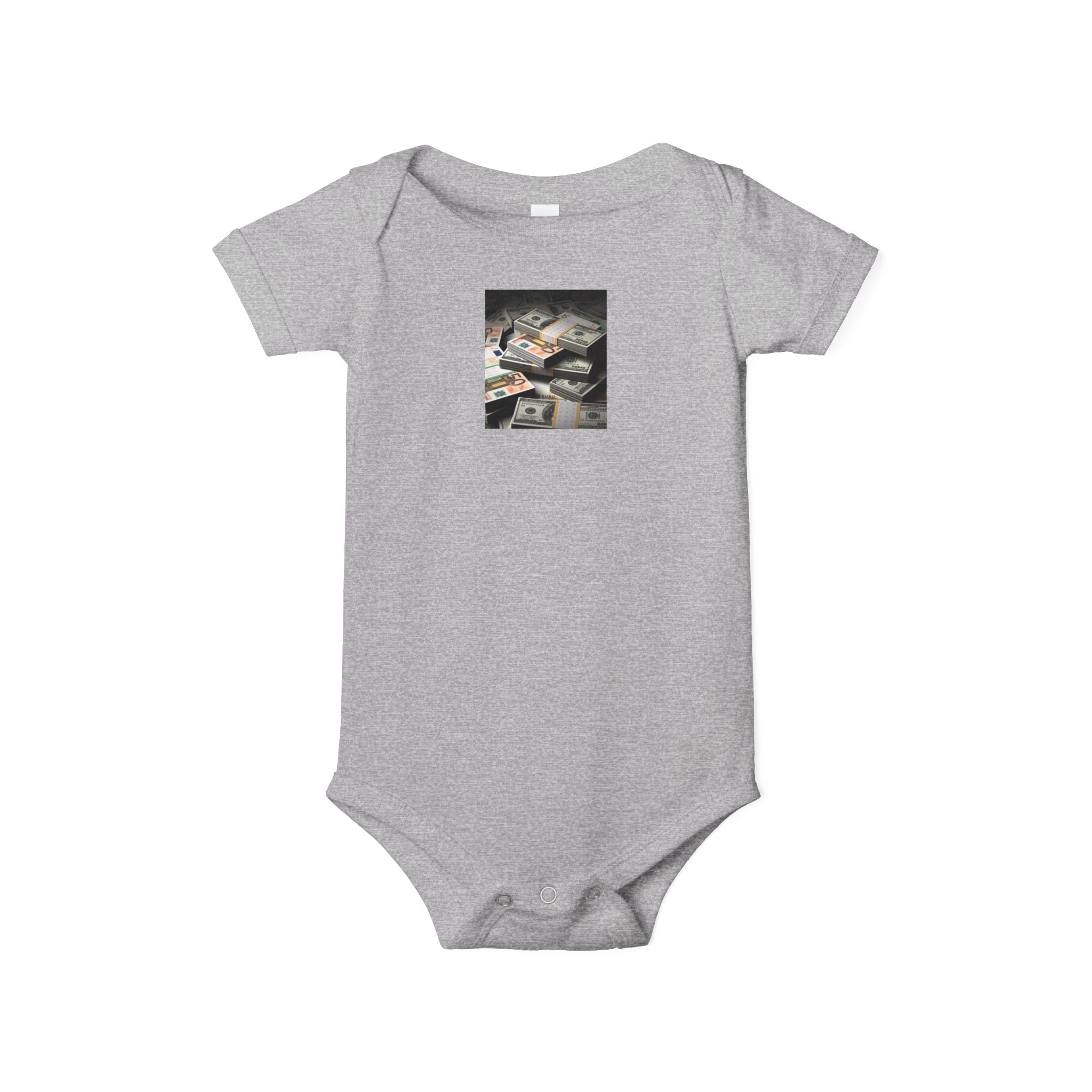Stack Of Cash Infant Onesie | Baby Bodysuit Photography Print