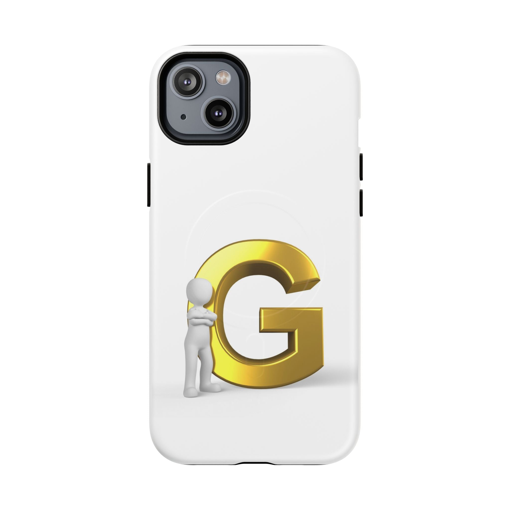 Coque de téléphone Monogramme Lettre G Dorée | Coque magnétique résistante