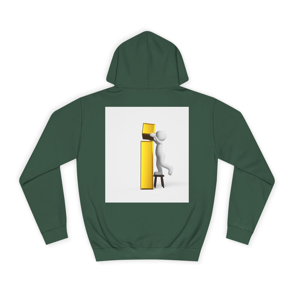 Stick Figure Building Letter i Hoodie | Minimal Illustration