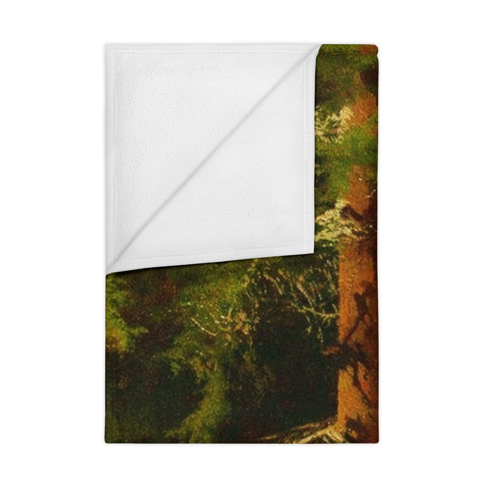 Forest Path Painting Toddler Blanket | Woodland Trees, Nature Scene