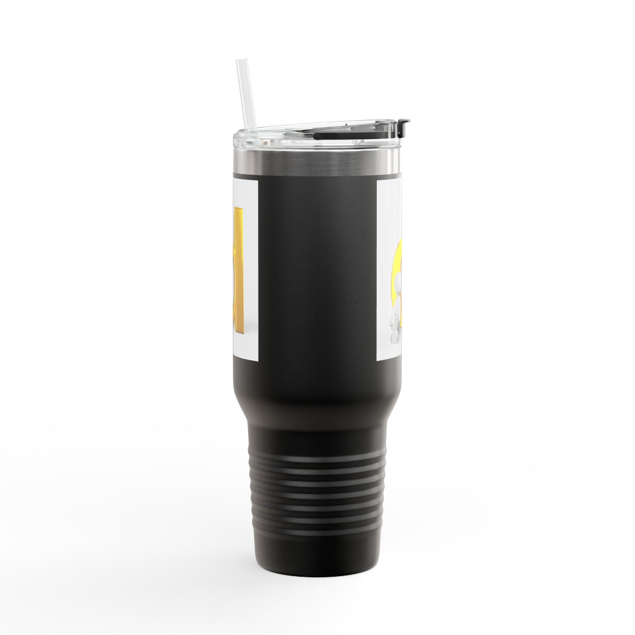 Gobelet isotherme de voyage lettre D dorée | Tumbler isotherme 40oz