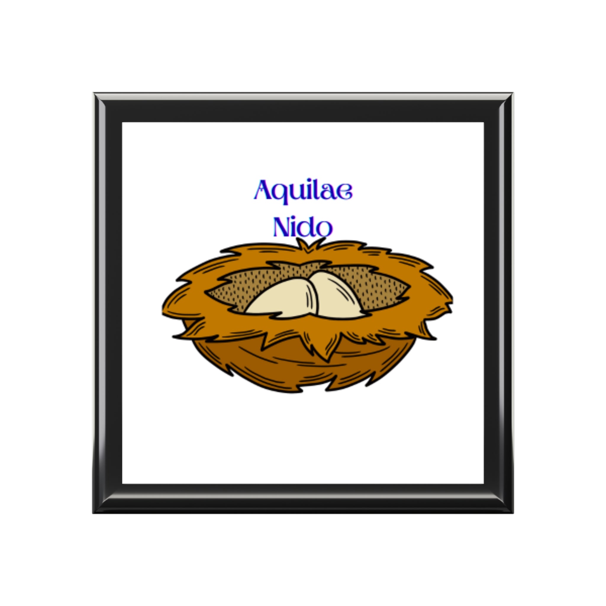 Bird Nest Illustration Jewelry Box | Illustrated Nest Trinket Box
