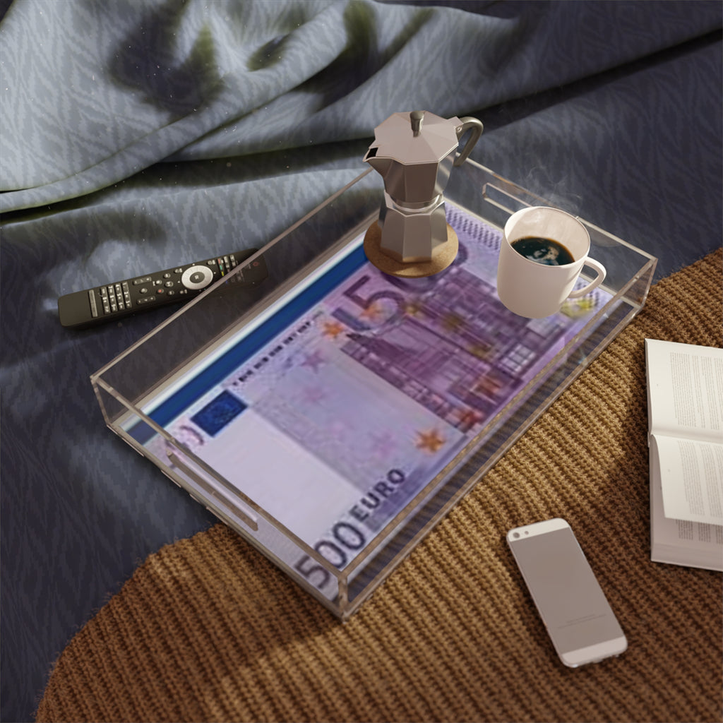 500 Euro Banknote Acrylic Serving Tray | Currency Design, Money Print