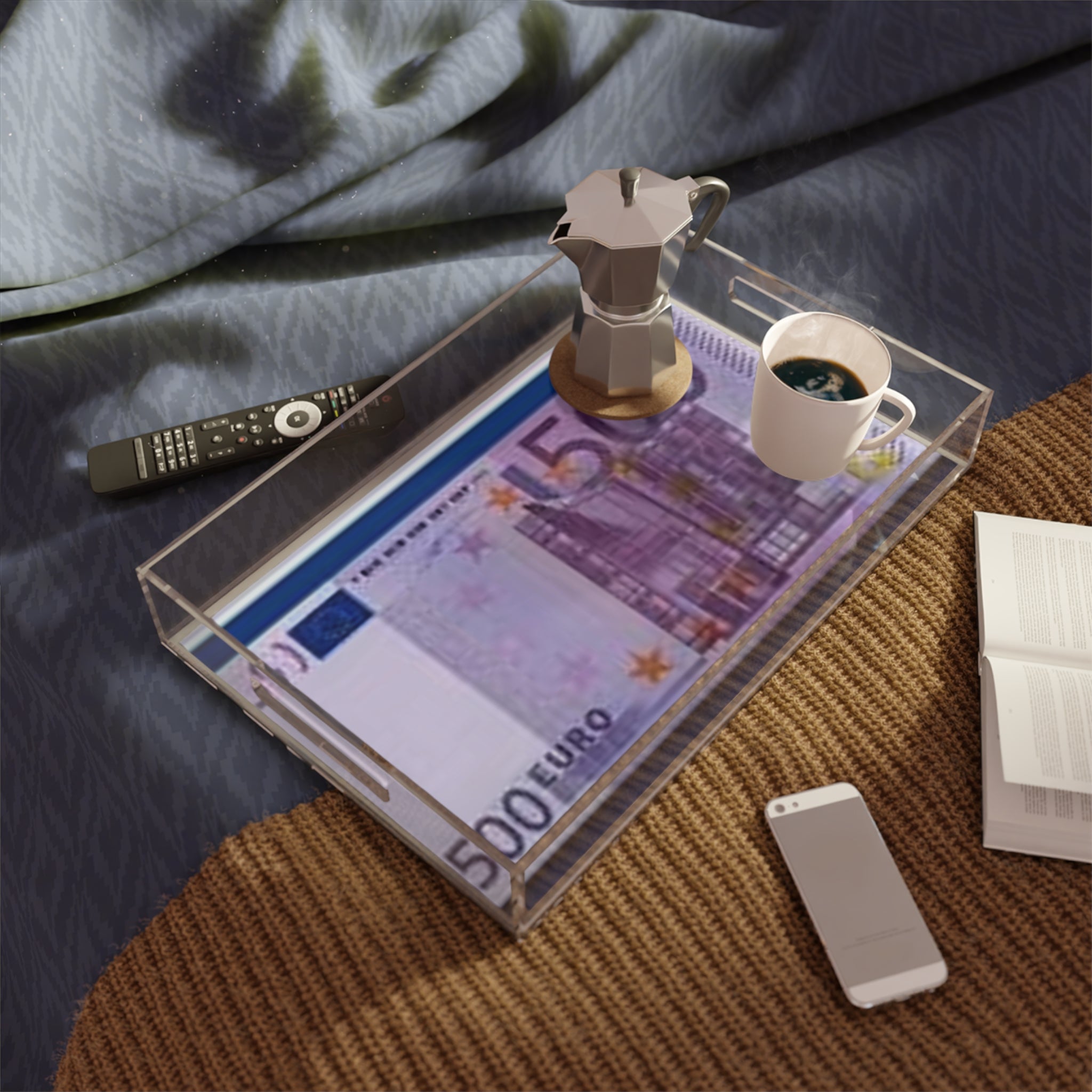 500 Euro Banknote Acrylic Serving Tray | Currency Design, Money Print