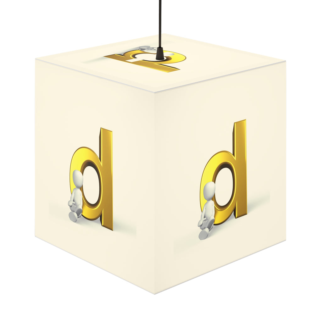 Gold Letter D Light Cube Lamp | Alphabet Initial Night Light
