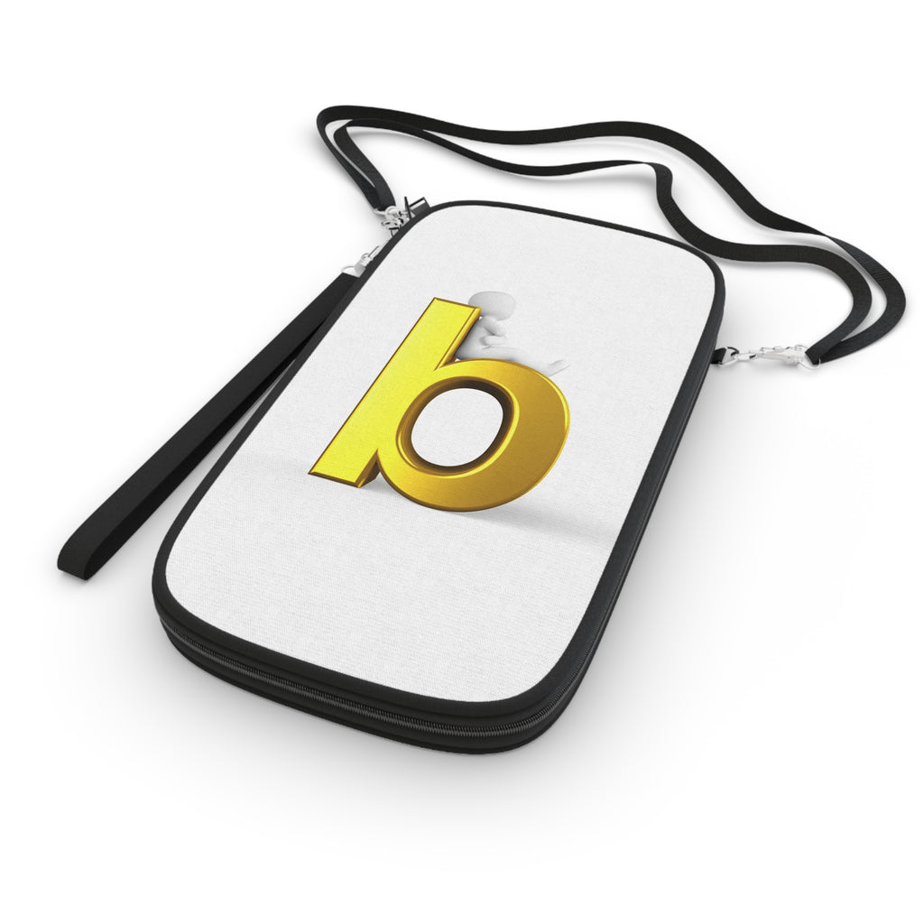 Gold 3D Letter B Passport Wallet | Monogram Travel Accessory