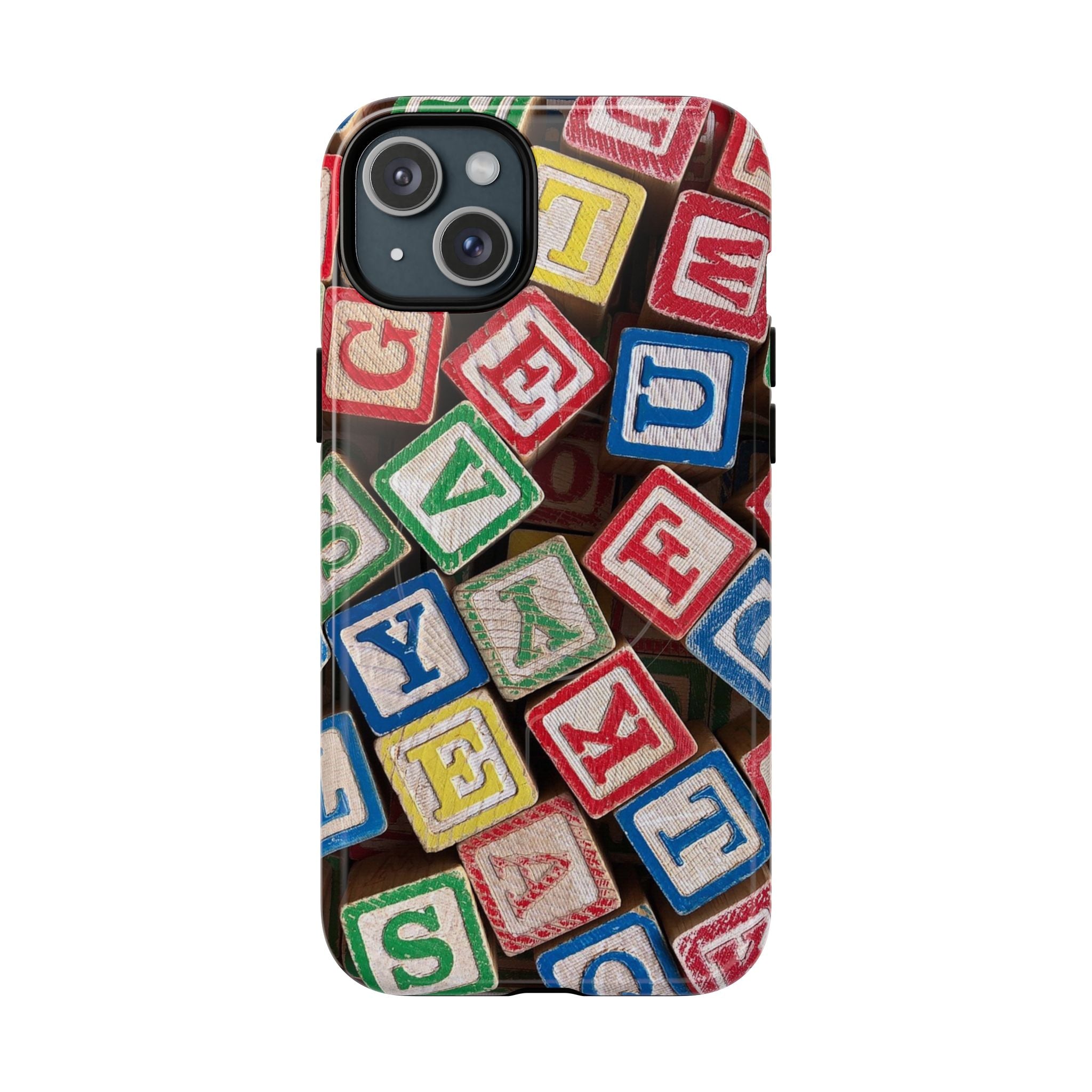 Vintage Alphabet Blocks Phone Case | Tough Magnetic Case