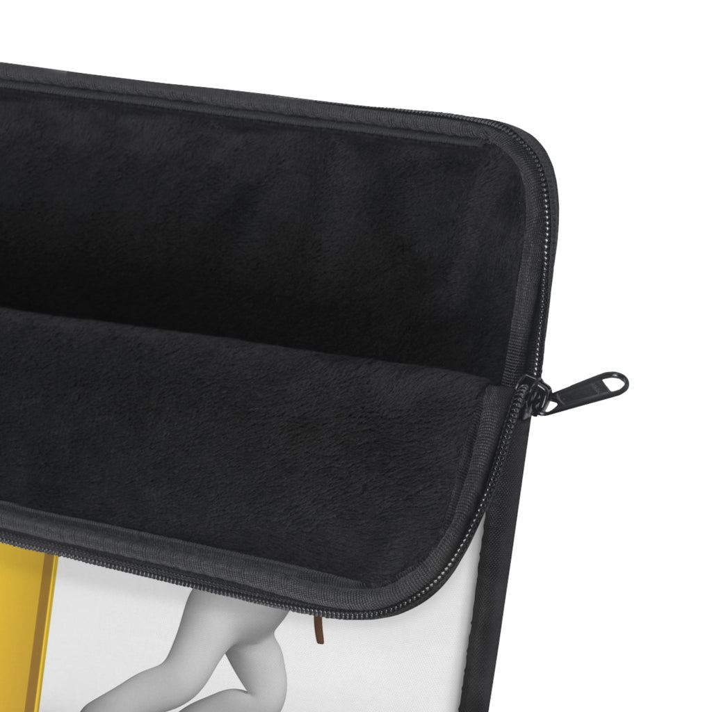T Letter Tug Laptop Sleeve | Gold Initial Monogram, Alphabet Design