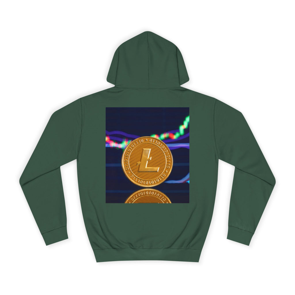 Litecoin Coin Graphic Hoodie | Crypto Chart Design, Digital Currency Apparel