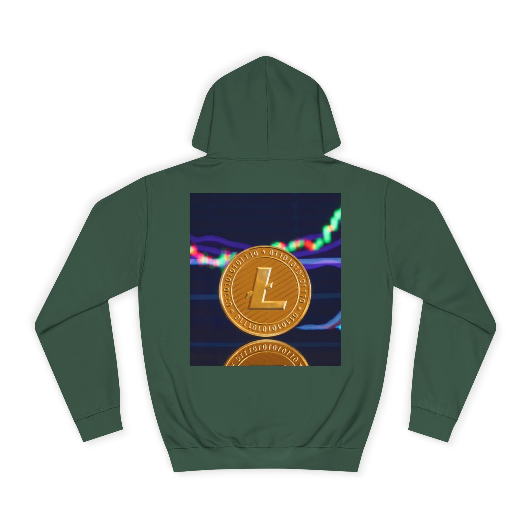 Litecoin Coin Graphic Hoodie | Crypto Chart Design, Digital Currency Apparel