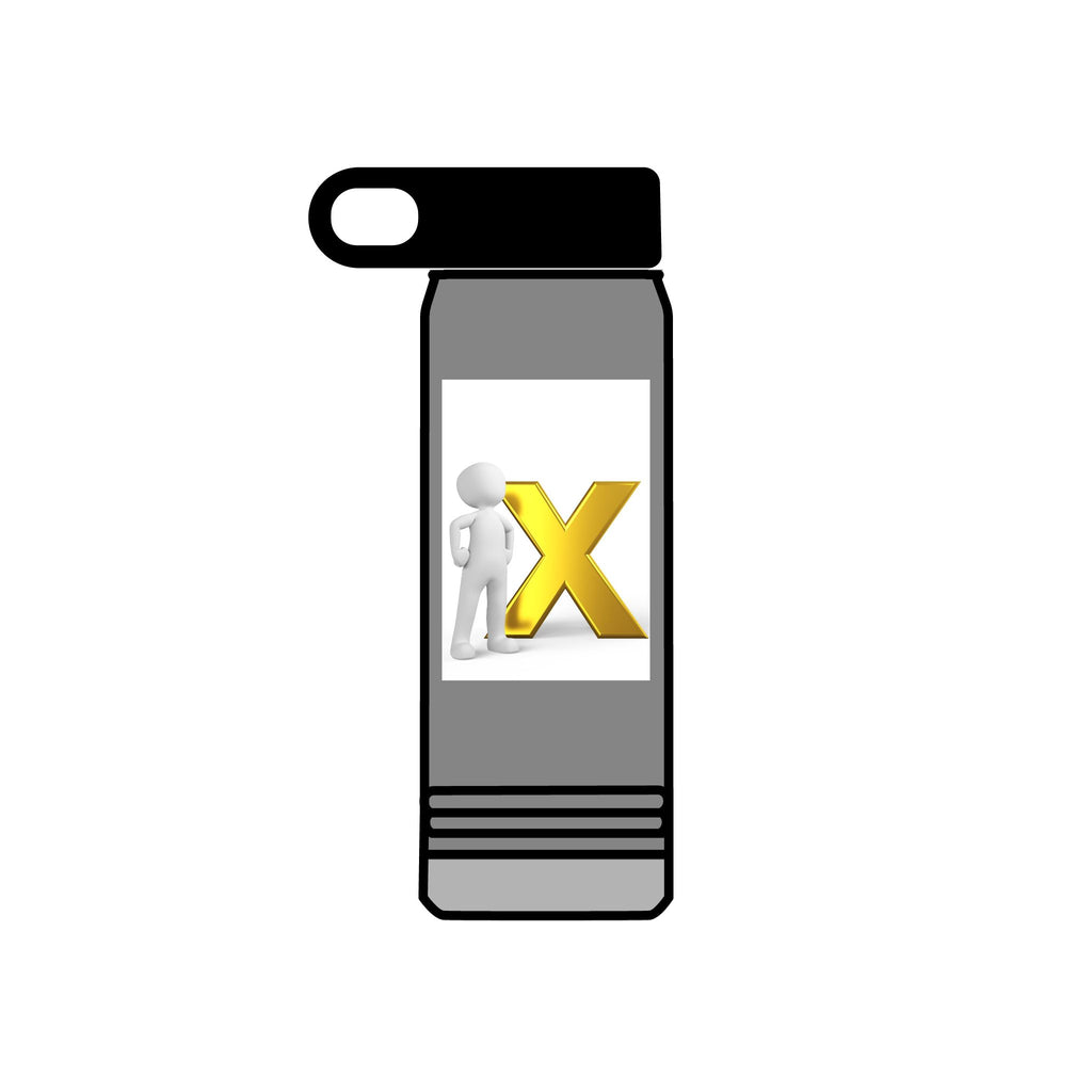 3D Figure with Gold X Water Bottle | 20oz Stainless Tumbler