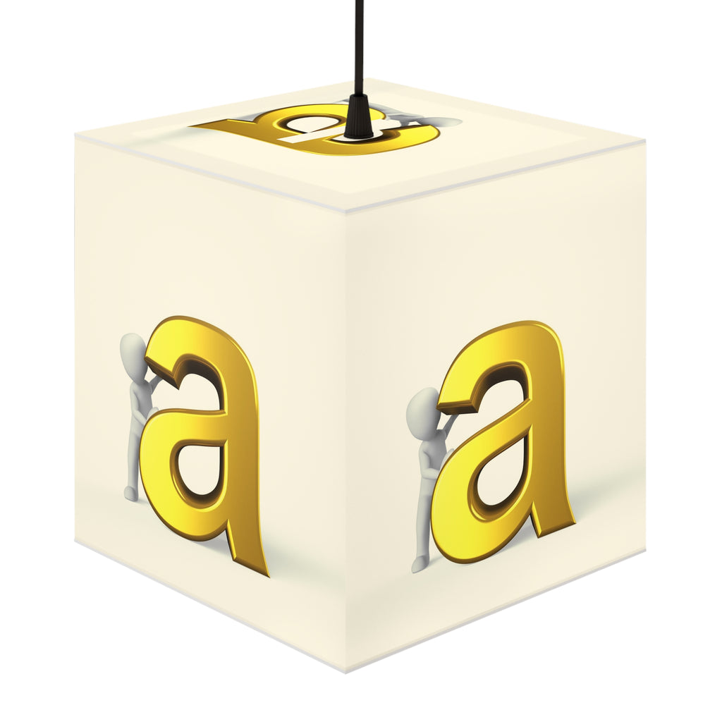 Gold Letter A Light Cube Lamp | Alphabet Initial Nursery Decor