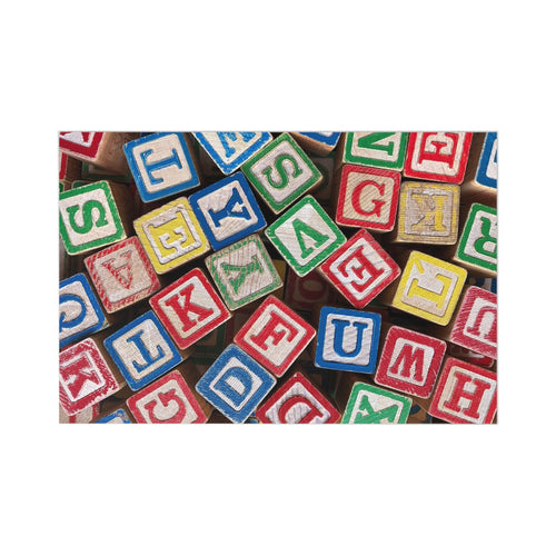 Alphabet Blocks Postcards | 7 pcs, Vintage Wood Letter Blocks