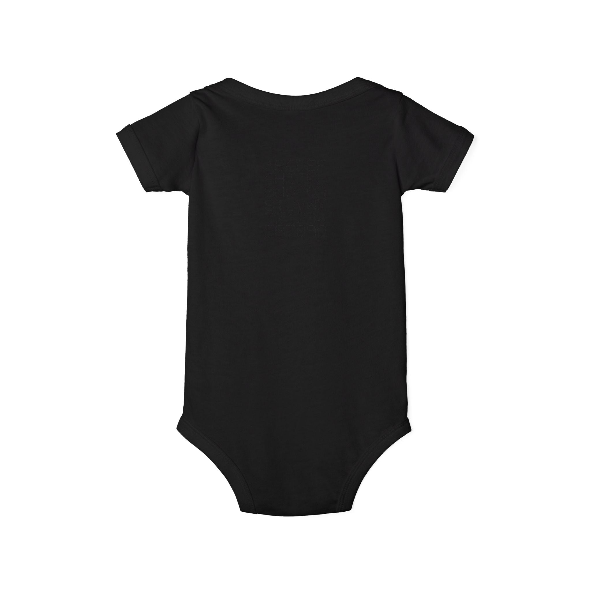 Minimal Dotted Alphabet Infant Onesie | Plain Baby Bodysuit