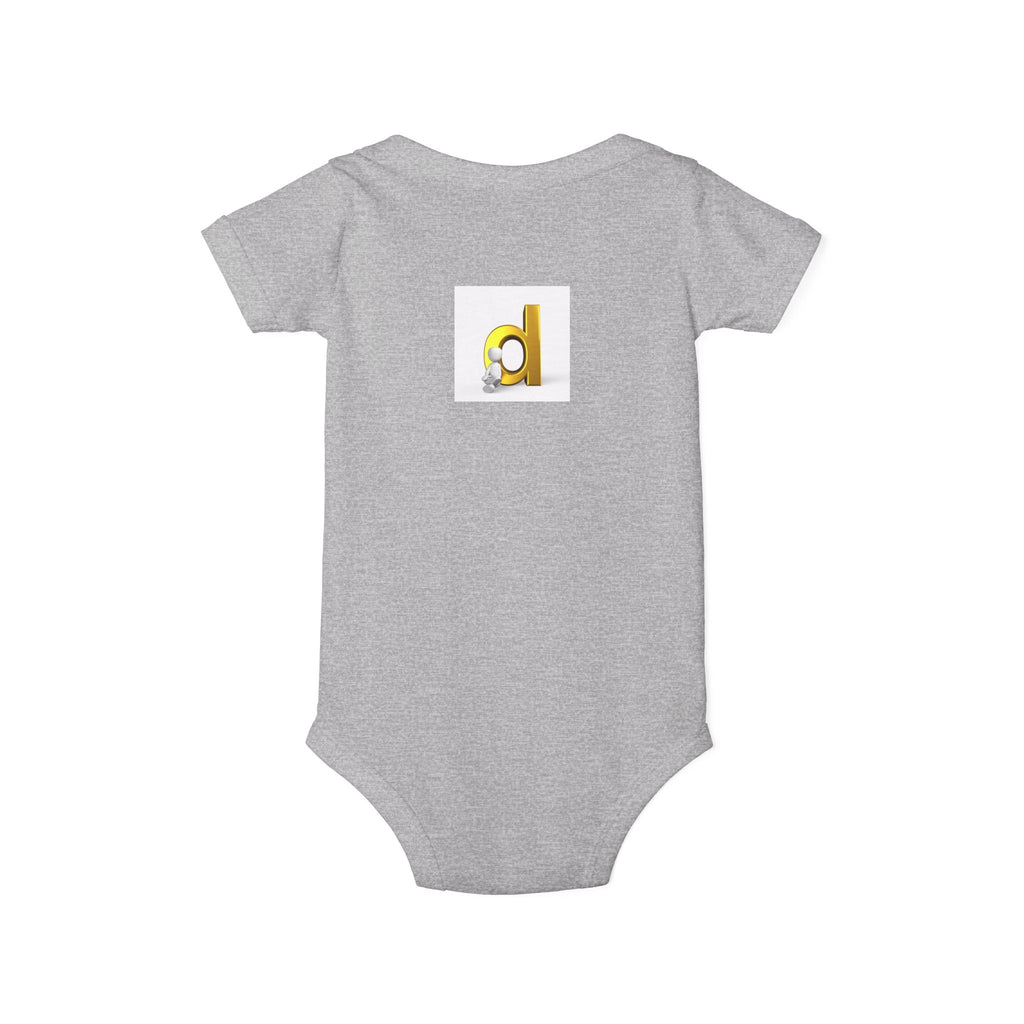 Letter D Baby Onesie | Yellow 3D Initial Infant One Piece