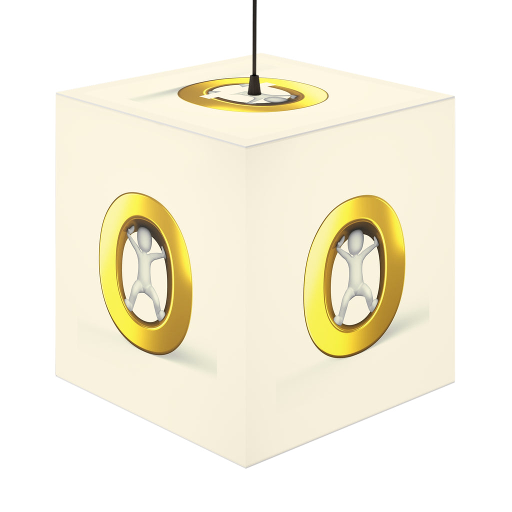 Golden Letter O Light Cube Lamp | Modern Nautical Accent Lighting
