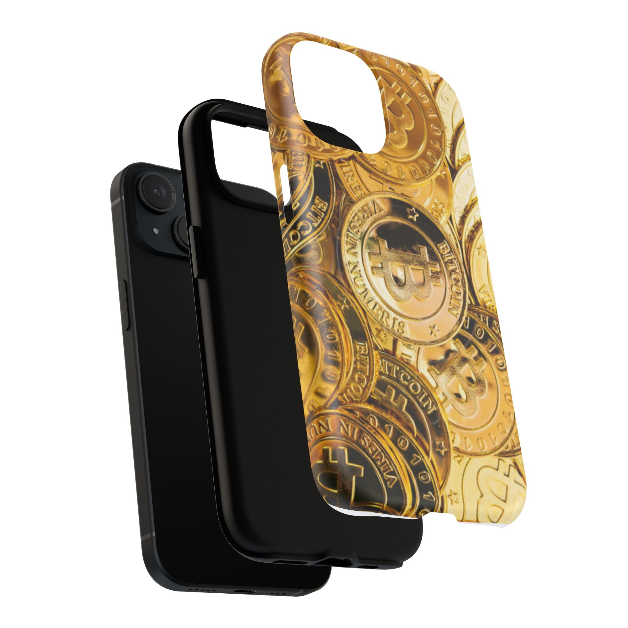 Gold Bitcoin Coins Phone Case | Tough Magnetic Case