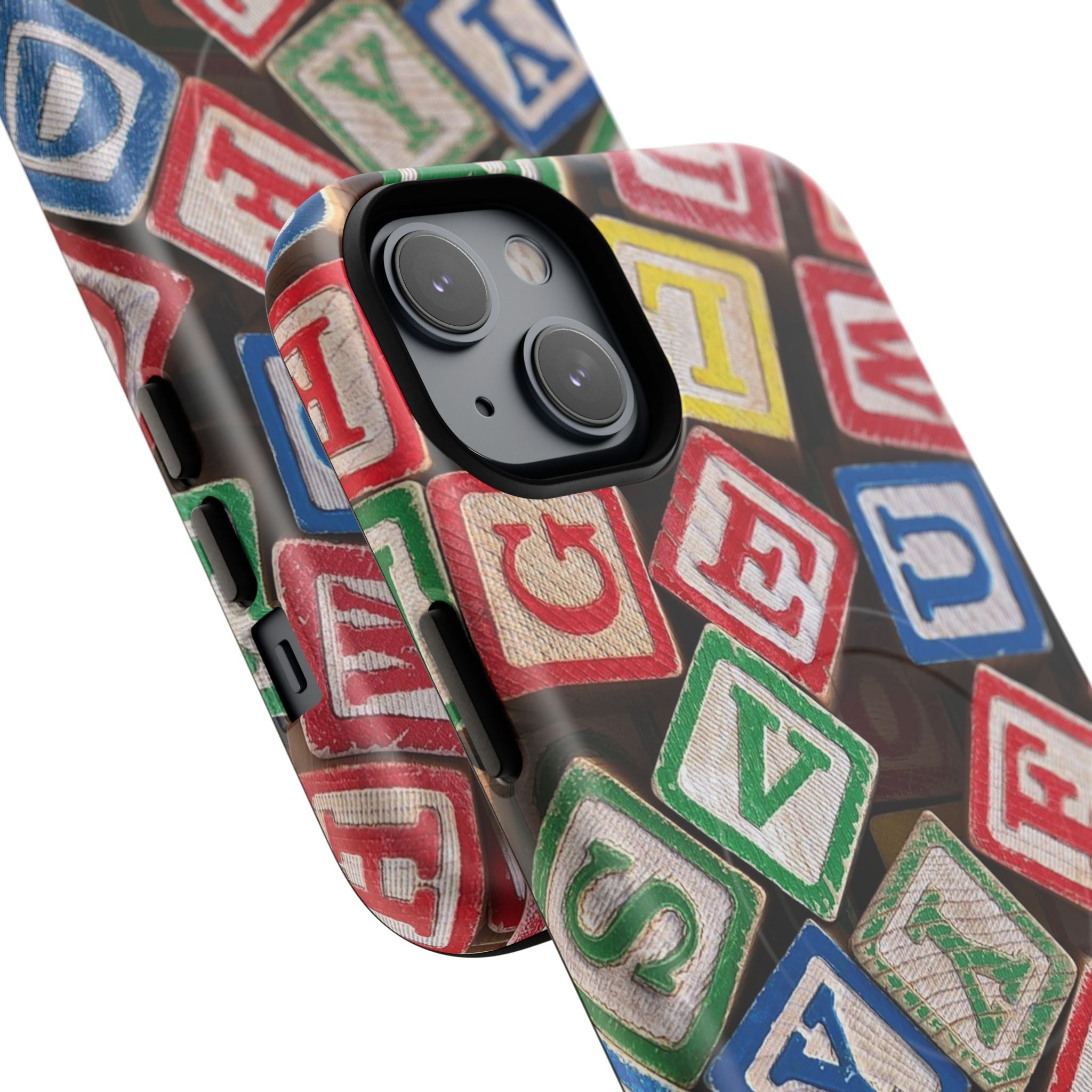 Vintage Alphabet Blocks Phone Case | Tough Magnetic Case