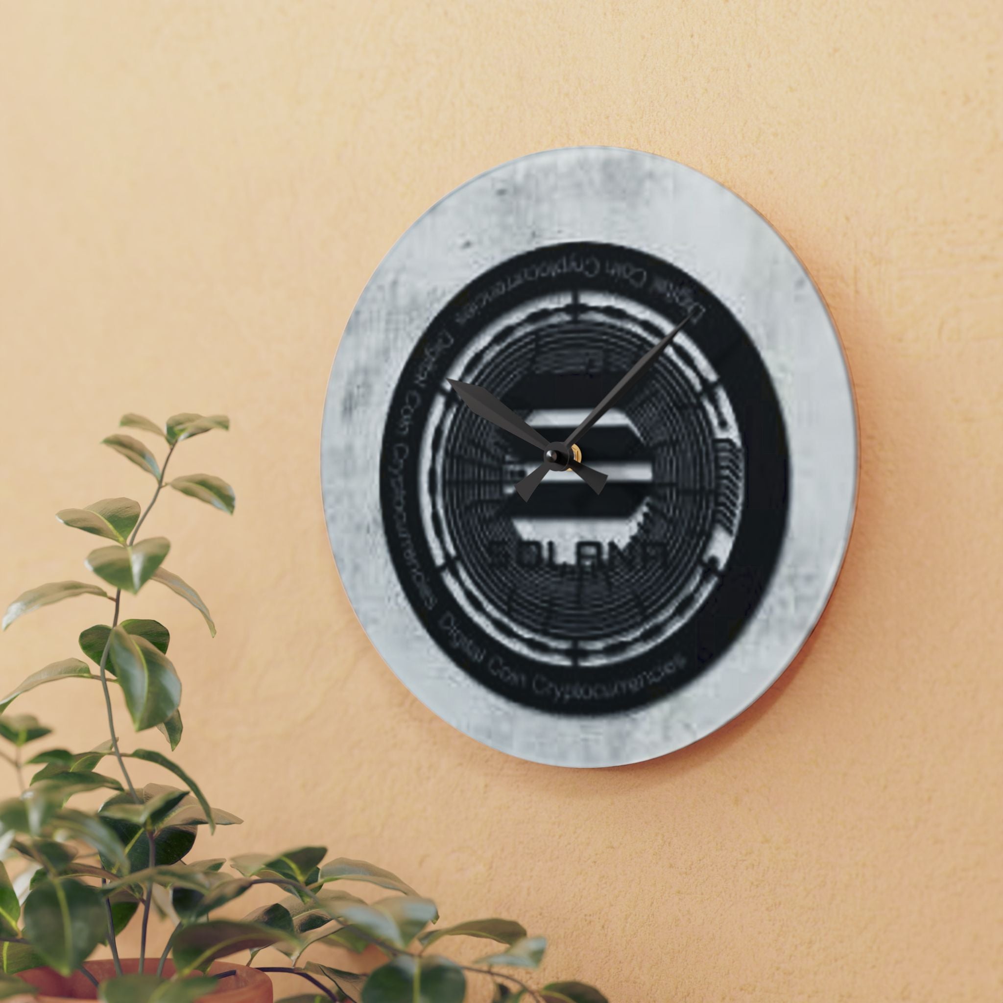 Solana Crypto Coin design Acrylic Wall Clock | Blockchain, Cryptocurrency Decor
