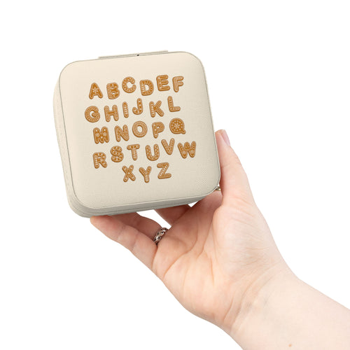 Alphabet Tile Jewelry Travel Case | Compact Square Organizer