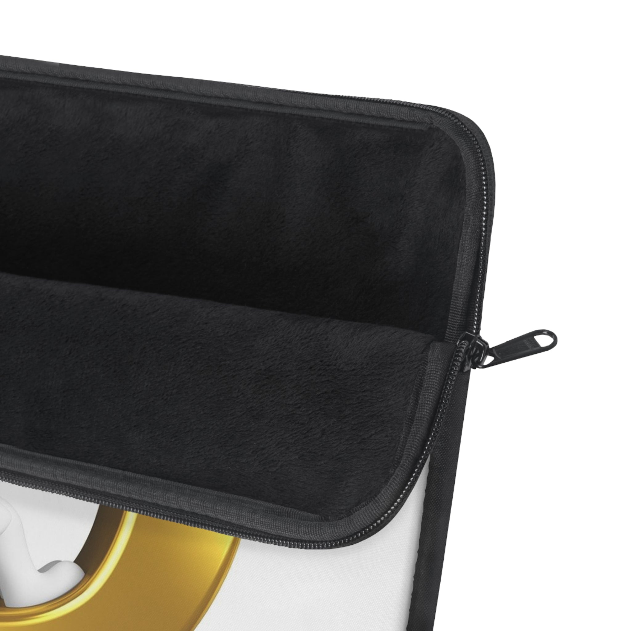 Gold Letter D with 3D Figure Laptop Sleeve | Monogram Initial