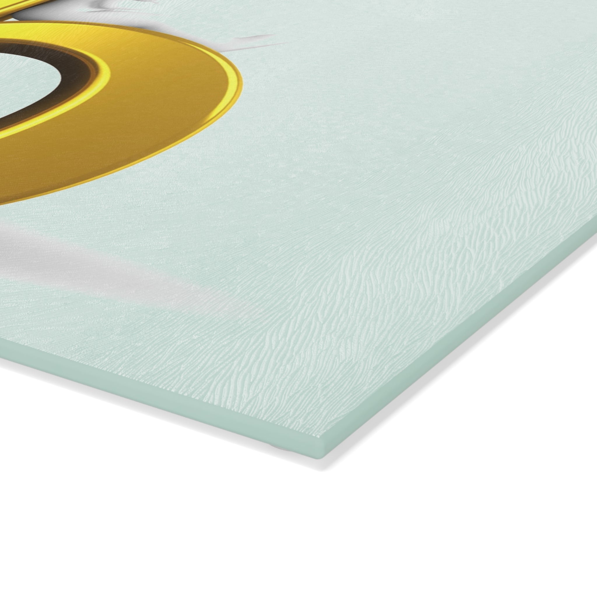 Gold 3D Letter B Cutting Board | Glass