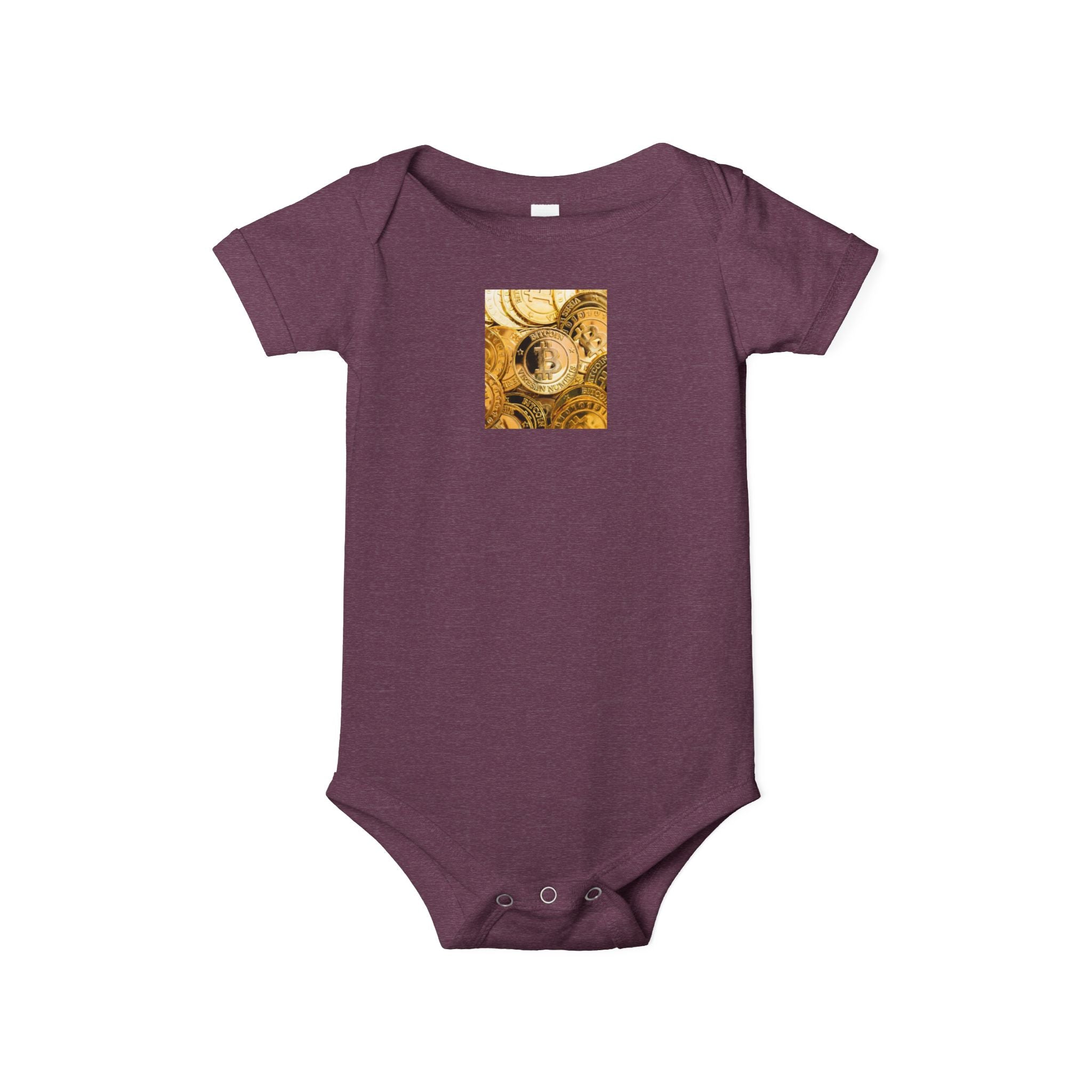 Body bébé Bitcoin Cryptocurrency | Body bébé floral pour chambre de bébé