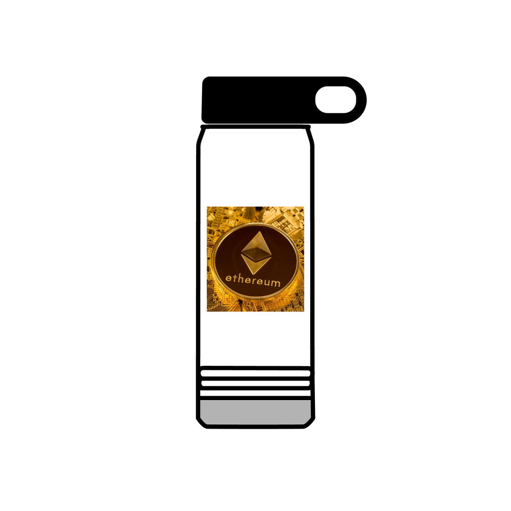 Ethereum Coin Graphic Water Bottle | 20oz Crypto Logo Stainless