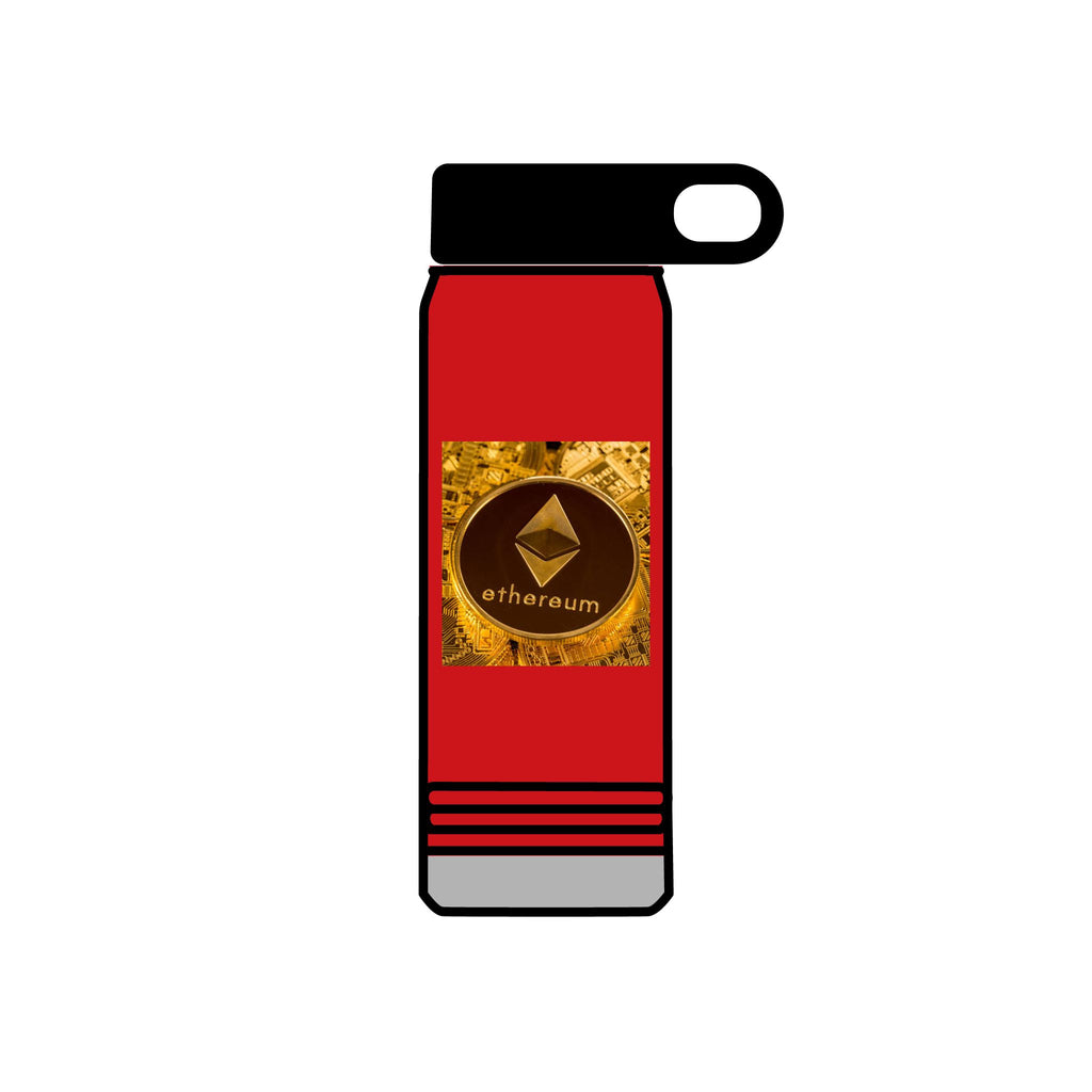 Ethereum Coin Graphic Water Bottle | 20oz Crypto Logo Stainless
