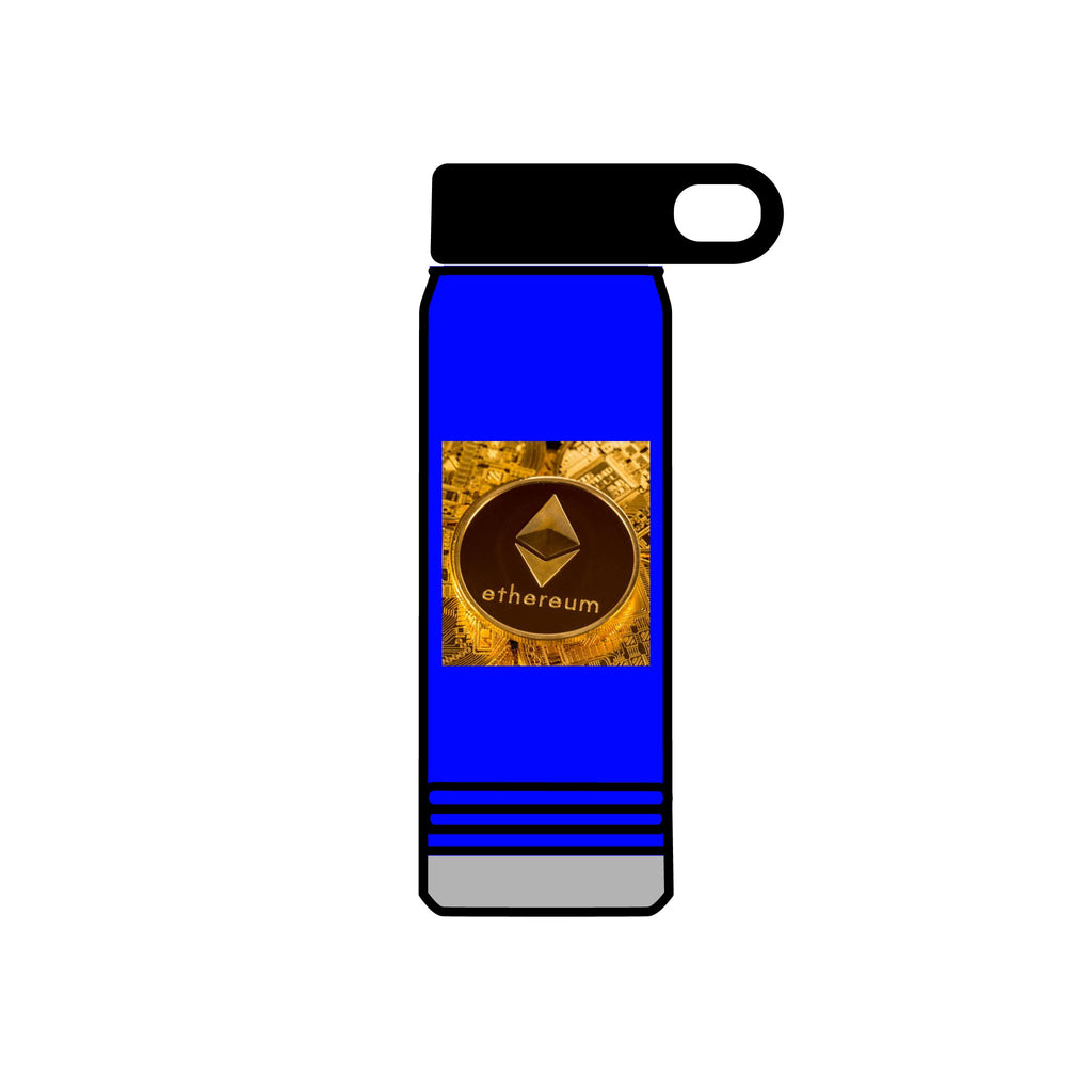 Ethereum Coin Graphic Water Bottle | 20oz Crypto Logo Stainless