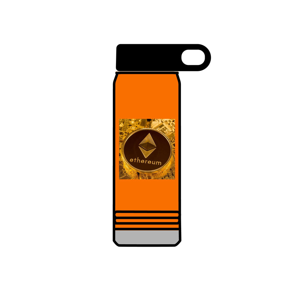Ethereum Coin Graphic Water Bottle | 20oz Crypto Logo Stainless