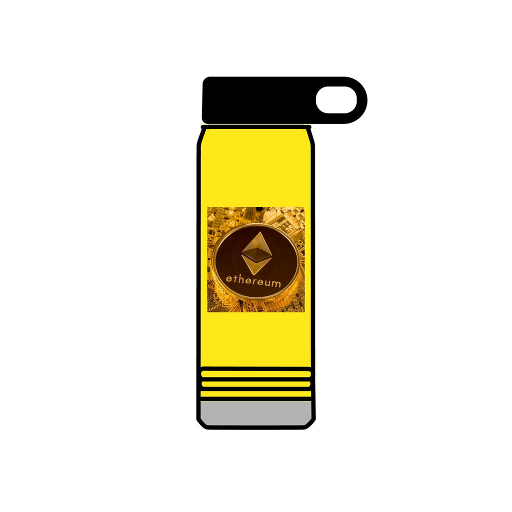Ethereum Coin Graphic Water Bottle | 20oz Crypto Logo Stainless