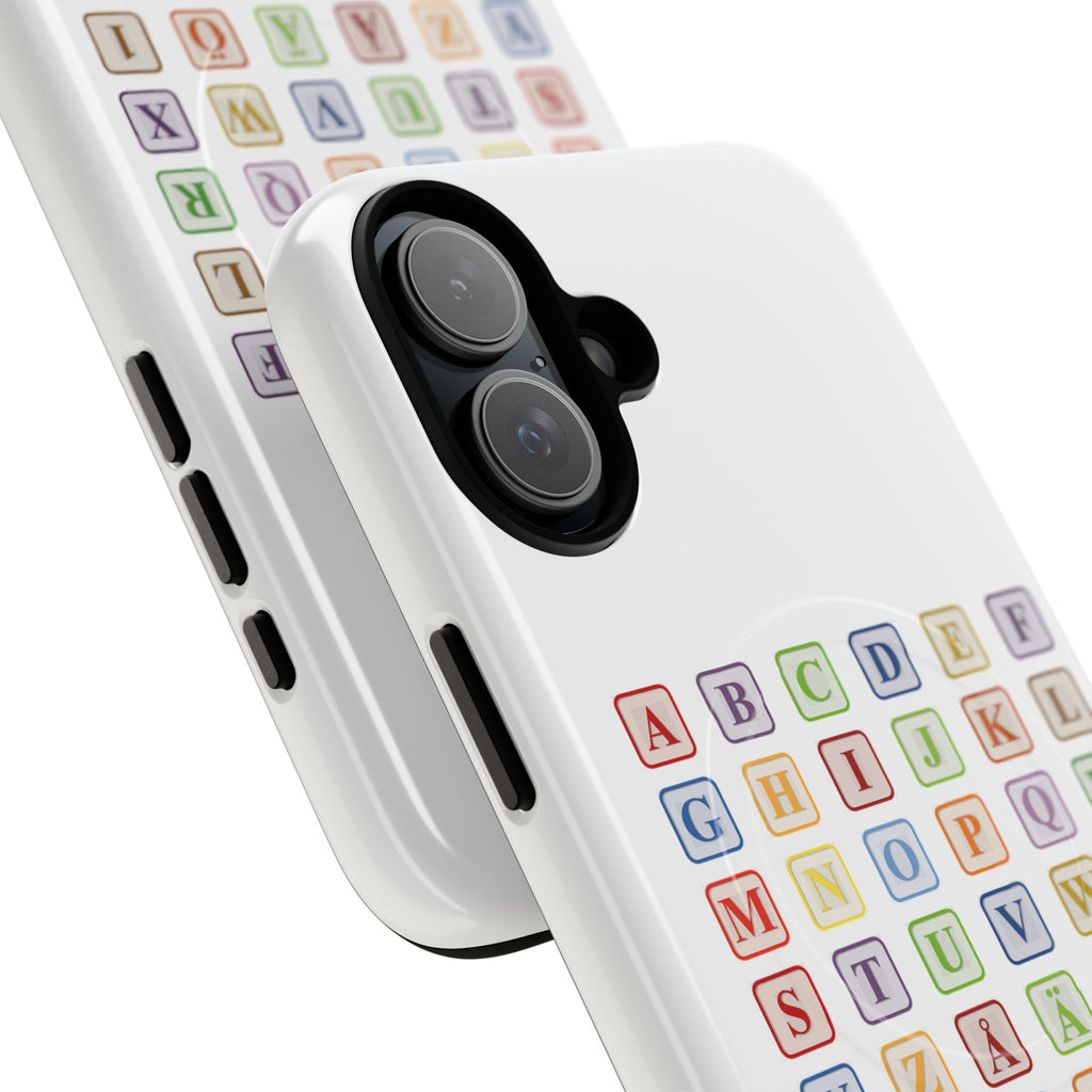 Alphabet Blocks Phone Case | Magnetic Tough Case, Colorful Letter Grid