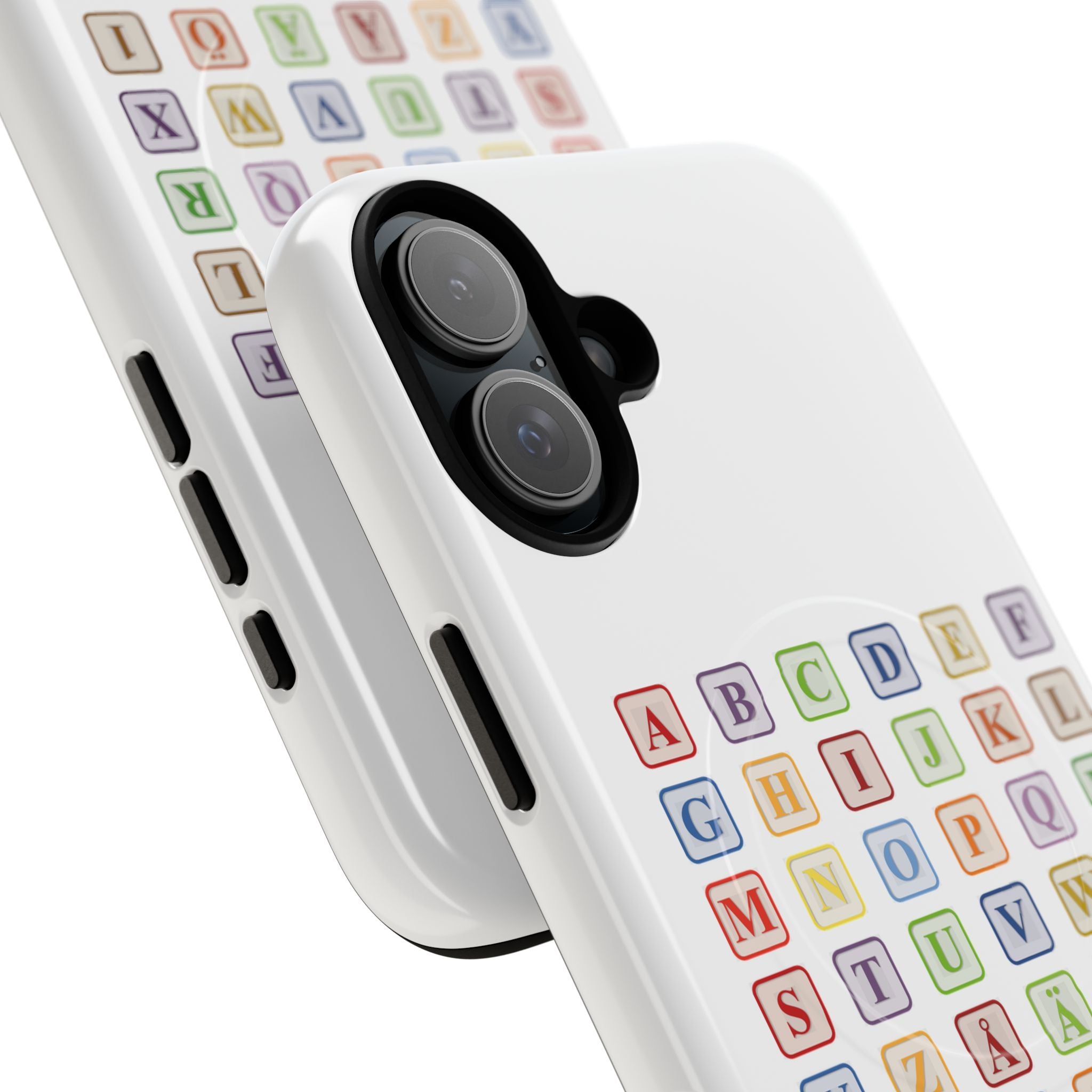 Alphabet Blocks Phone Case | Magnetic Tough Case, Colorful Letter Grid