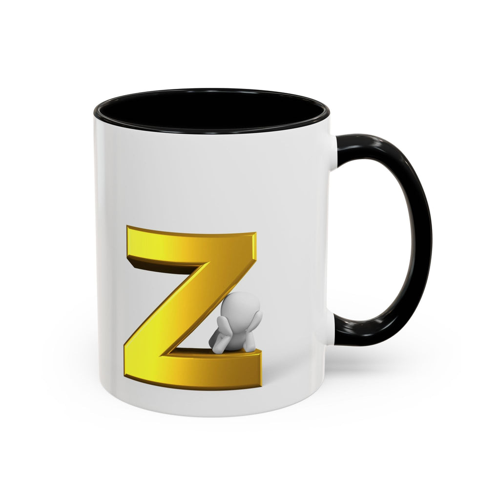 Gold Letter Z Initial Mug | Accent Coffee Mug 11oz or 15oz