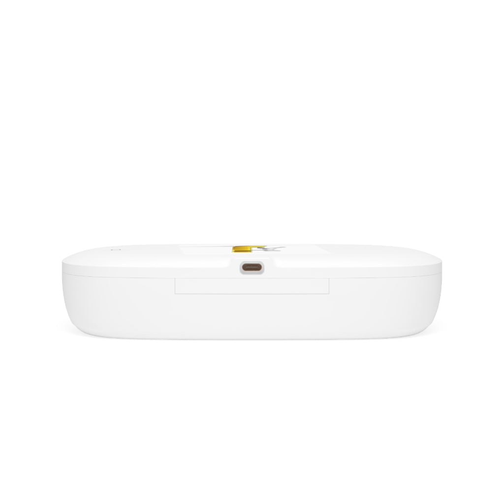 Yellow Letter J Icon UV Phone Sanitizer and Wireless Charging Pad | Logo Charging Station