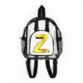Gold Letter Z Clear Stadium Backpack | Transparent School Bag