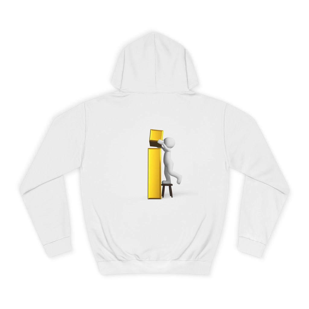 Stick Figure Building Letter i Hoodie | Minimal Illustration
