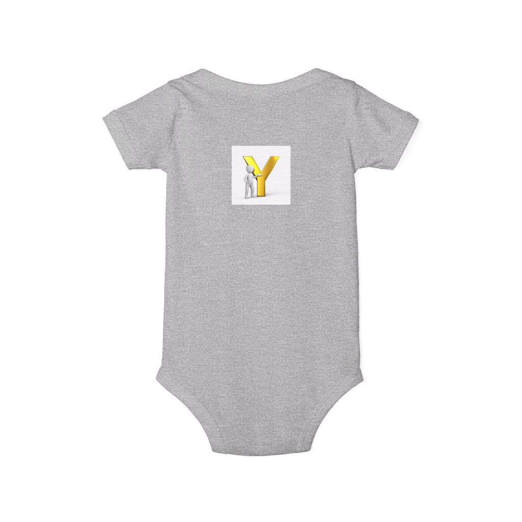 Yellow Letter Y Infant One Piece | Monogram Baby Bodysuit