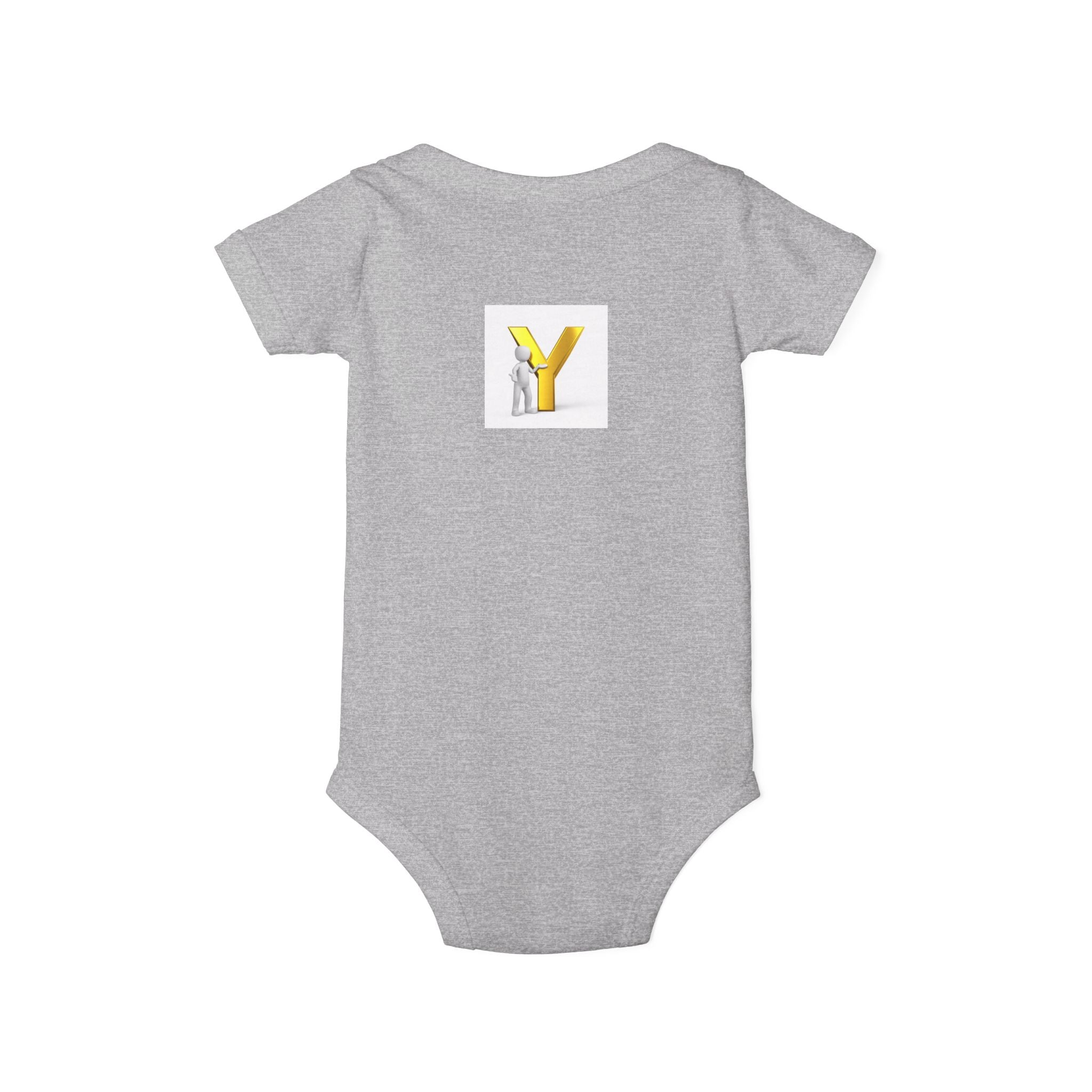 Yellow Letter Y Infant One Piece | Monogram Baby Bodysuit