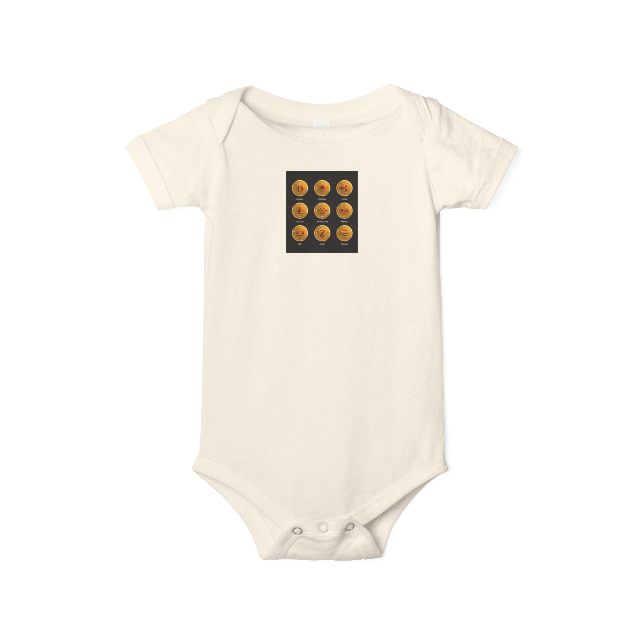 Grenouillère Bébé Pièce Unique Pièces de Monnaie Cryptomonnaie | Body Bébé Automne