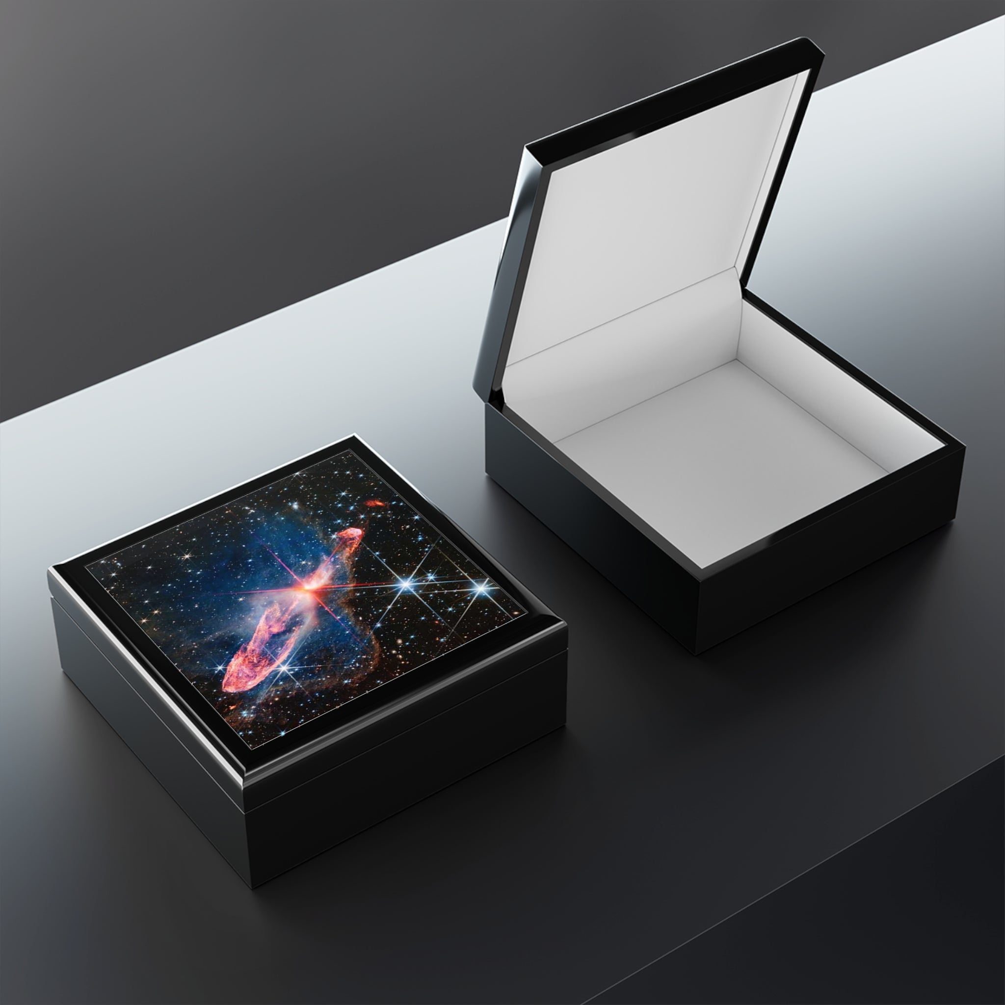 Cosmic Nebula Jewelry Box | Space Galaxy Starry Keepsake Box