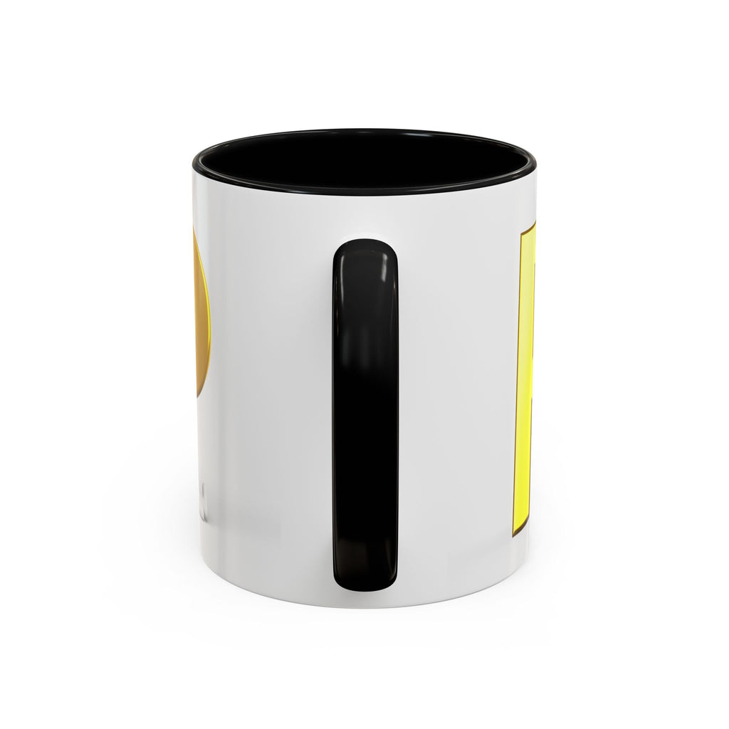 Mug Lettre P dorée avec silhouette relaxante | Mug à café avec anse colorée 325 ml 445 ml