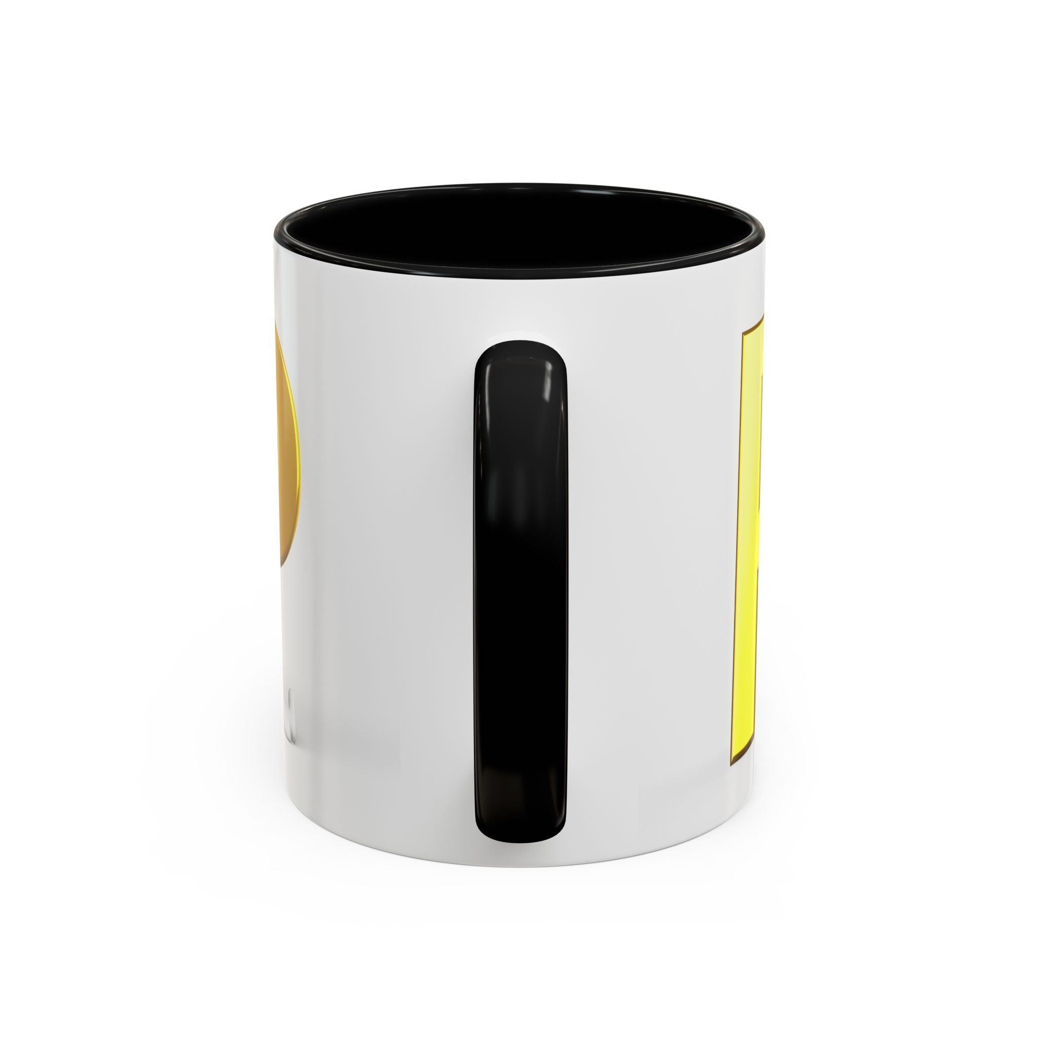 Mug Lettre P dorée avec silhouette relaxante | Mug à café avec anse colorée 325 ml 445 ml