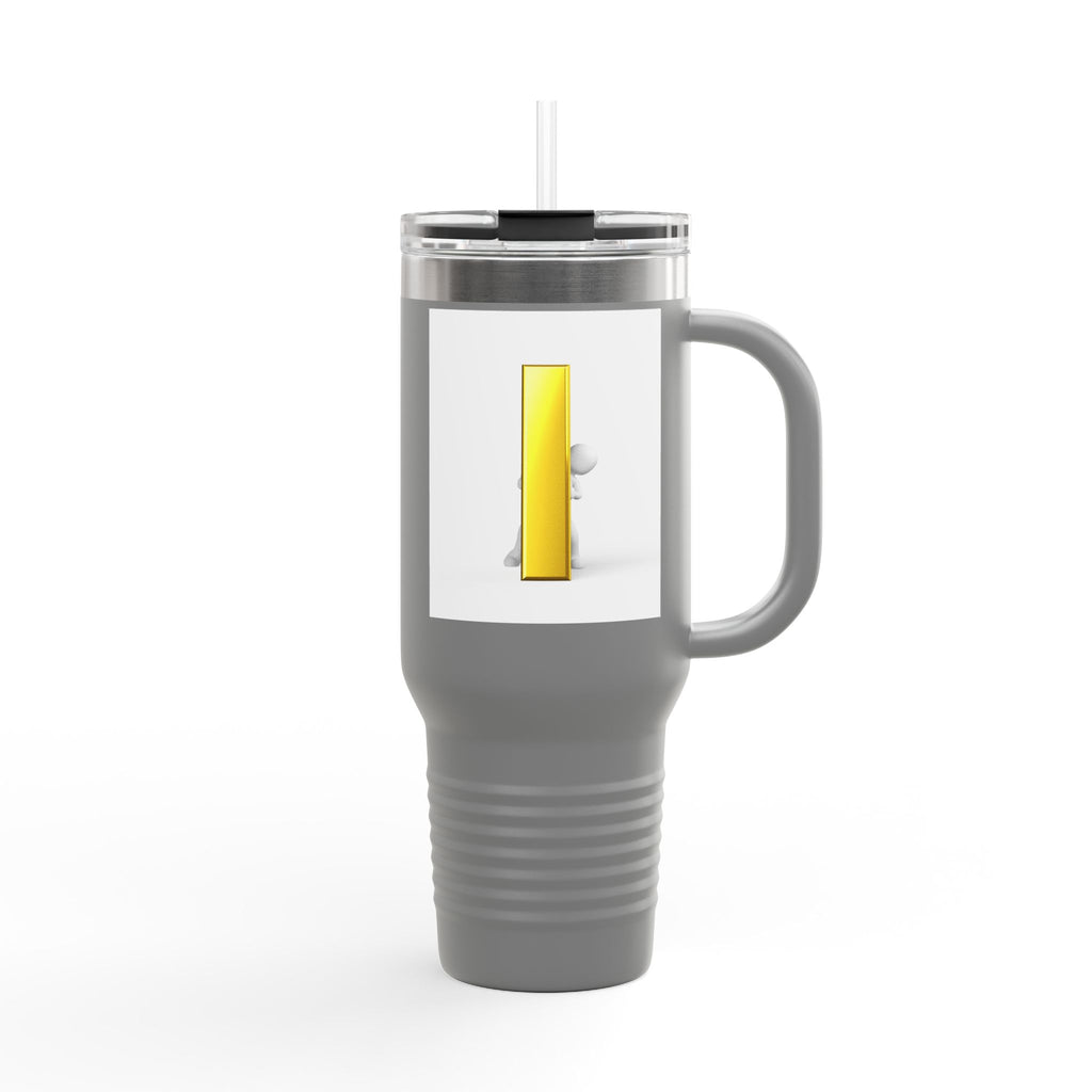 Yellow Letter i Character Travel Mug | 40oz Insulated Tumbler