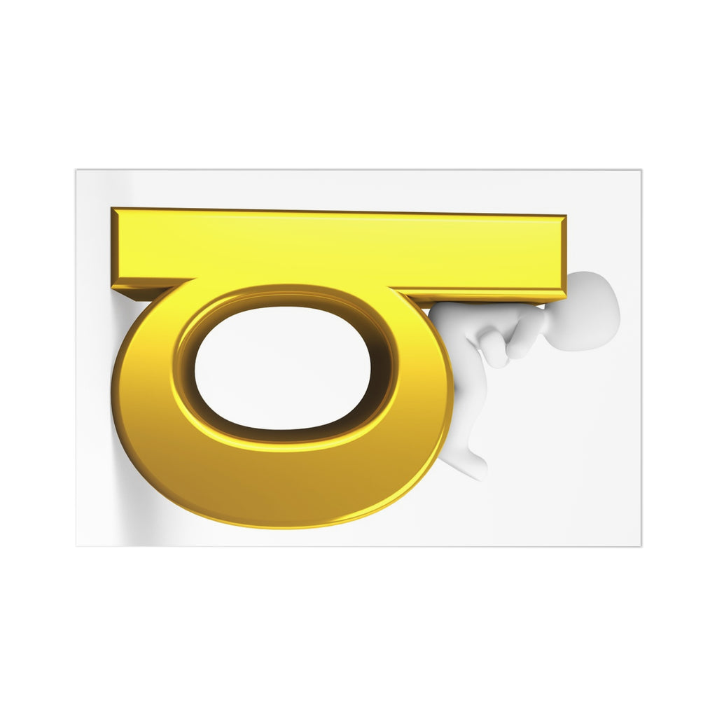 Gold Letter B Postcards | 7 Pack Alphabet Stationery