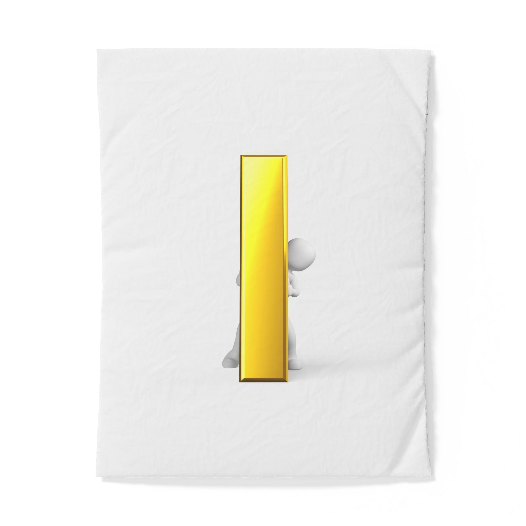 Housse de couette minimaliste lettre i dorée | Housse de couette en coton